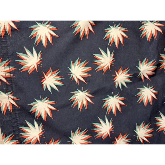 Micros Swim Trunks Men’s XL 1X Coral Reefer Leaf Print Board Shorts Beach Party - Picture 12 of 12